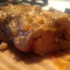 A picture of Stuffed Pork Loin in Crockpot.