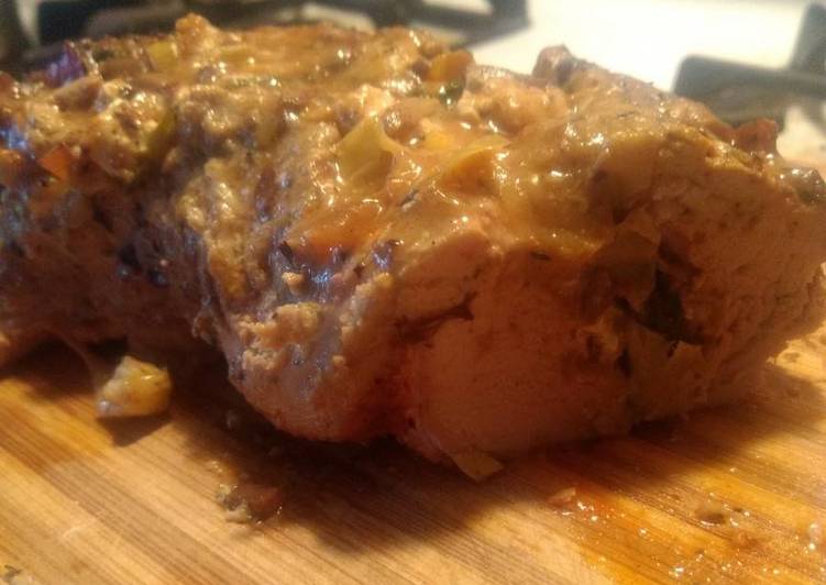 Steps to Make Homemade Stuffed Pork Loin in Crockpot