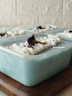 Foto resep Puding Busa Bunga Telang