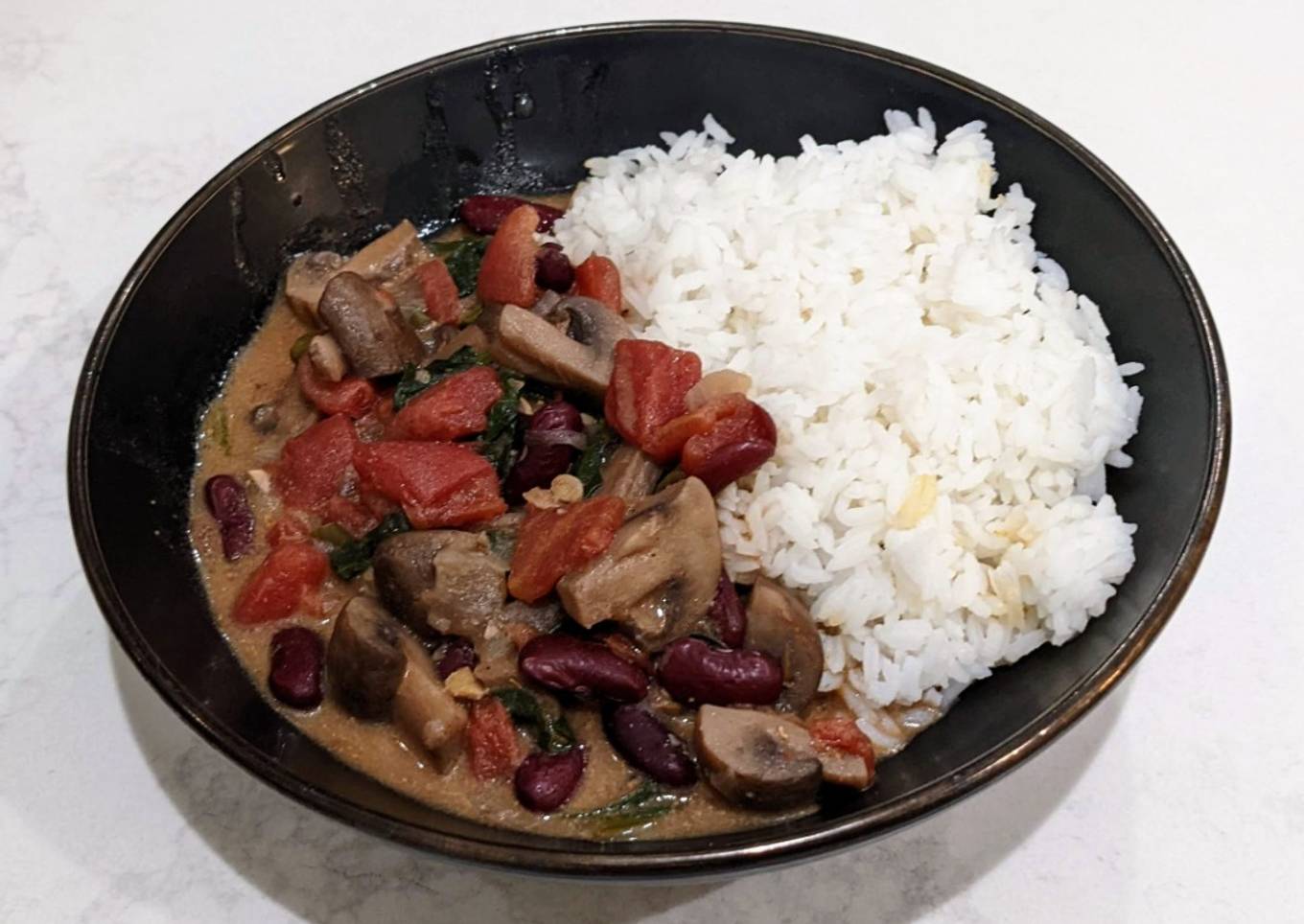 Mushroom & rajma Coconut Curry