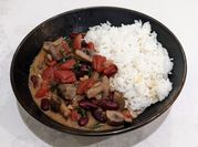 A picture of coconut milk kidney beans