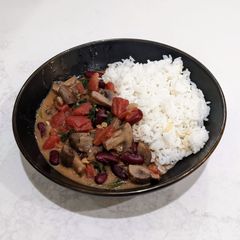 Mushroom & rajma Coconut Curry A picture of Mushroom & rajma Coconut Curry.