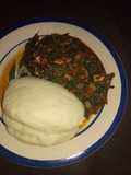 Efo riro olowo pooku (vegetables soup)