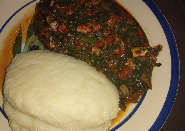 Efo riro olowo pooku (vegetables soup)