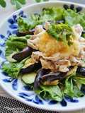Chilled Pork and Eggplant Shabu-Shabu with Garlic Daikon Ponzu