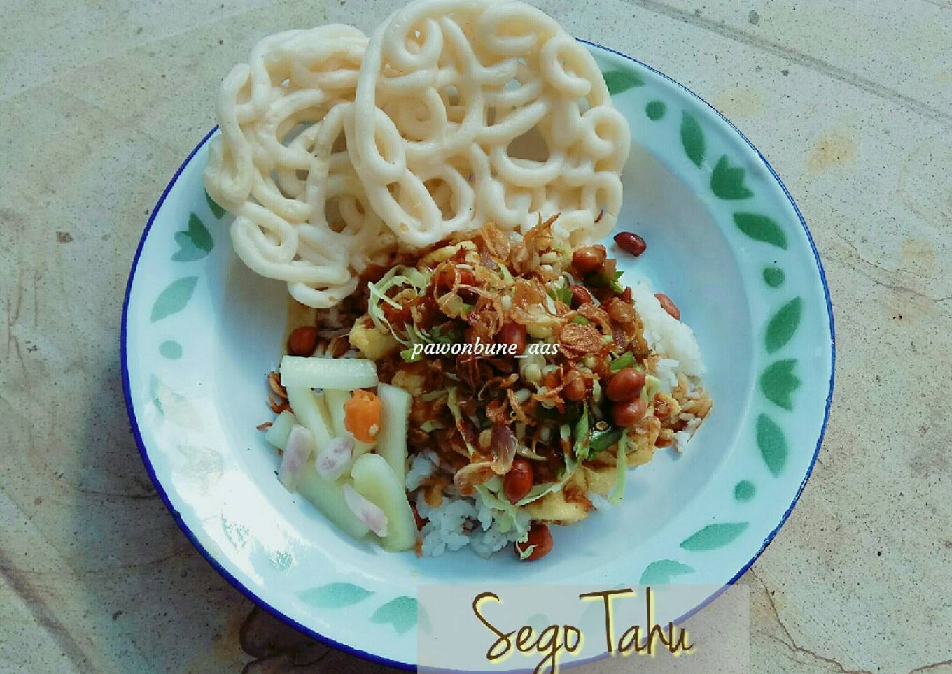 Sego Tahu Ponorogo (bumbu kecap seger)