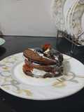 Choco banana pancakes With Orange Marmalade and Fresh cream