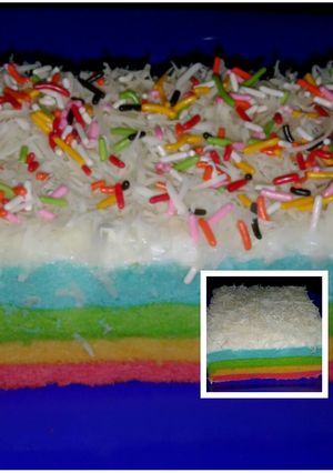 Foto resep Rainbow cake kukus