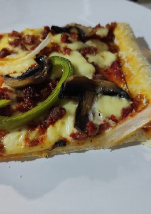 Una foto de Pizza