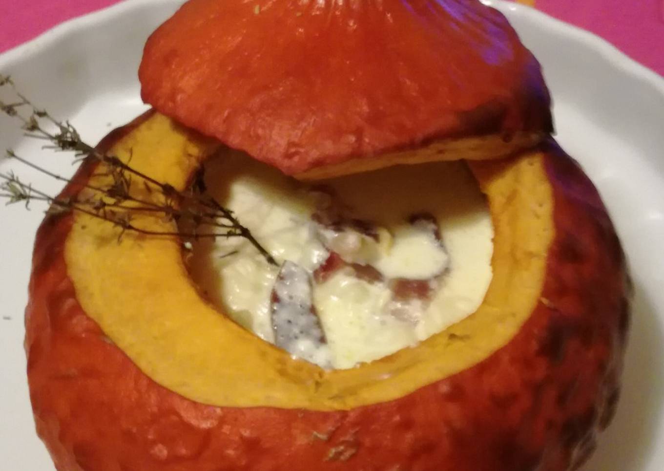 Potimarron farci au four