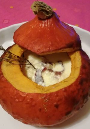 Une photo de Potimarron farci au four