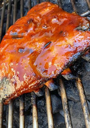 Una foto de Costillas de Cerdo lacadas a la brasa