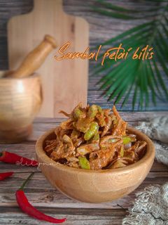 Gambar Sambal petai bilis