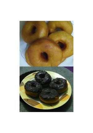 Foto resep Donat labu kuning toping coklat