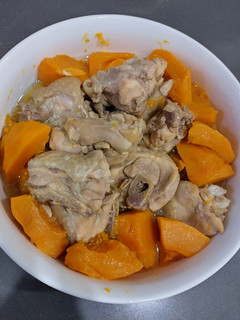 南瓜燒雞(電鍋料理) 的食譜成品照片
