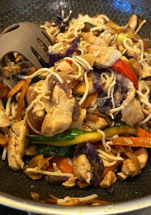 A picture of Quick Chicken and Vegetable Noodles.