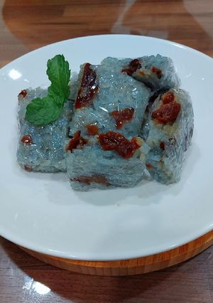 蝶豆花甜米糕～ 的食譜成品照片