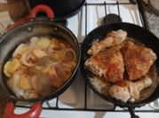 Una foto de pollos a la portuguesa