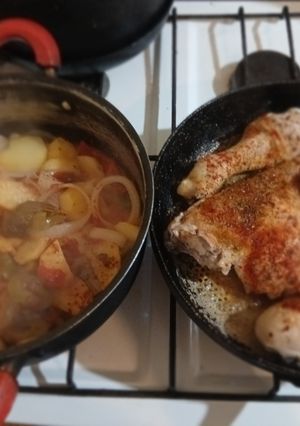 Una foto de Pollo a la portuguesa