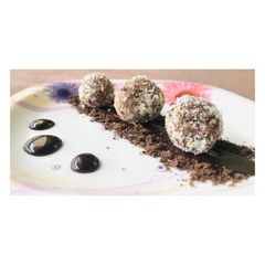 A picture of Chocolate Coconut Ladoos.