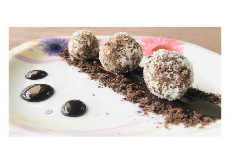 Recipe of Super Quick Homemade Chocolate Coconut Ladoos