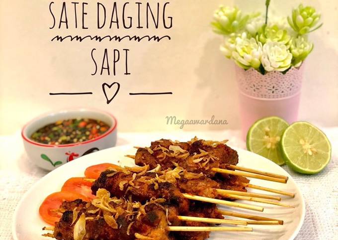 Standar Resep gampang buat Sate daging sapi untuk Lebaran yang gurih