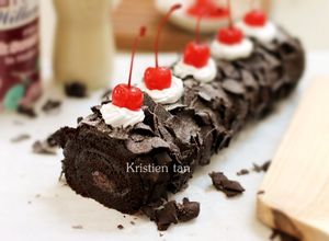 Foto resep Black Forest Roll Cake 6 telur ^_^V