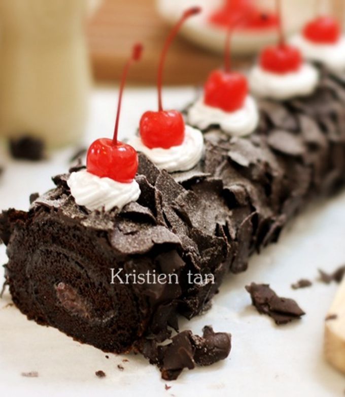 Foto resep Black Forest Roll Cake 6 telur ^_^V