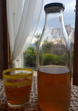 Une photo de Thé glacé à la menthe poivrée