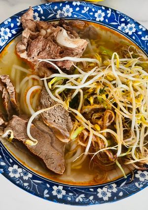 Hình của món Bún bò nhà làm.