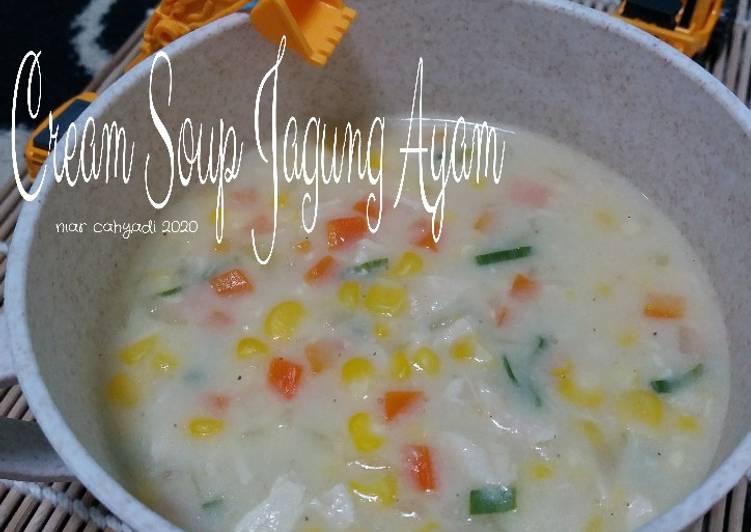 Resep Cream Soup Jagung Ayam (Mpasi 16 bulan), Lezat