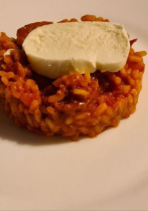 Une photo de Risotto tomate chorizo