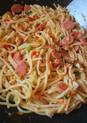 Foto resep Spaghetti bumbu seblak