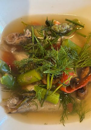 A picture of Dill Fish Soup.