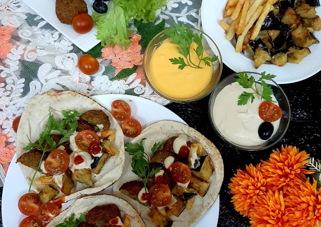 Falafel sandwiches