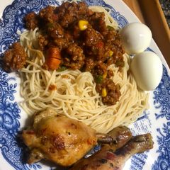 A picture of Mince meat sauce.
