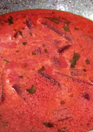 A picture of Sri Lankan Beetroot Curry.