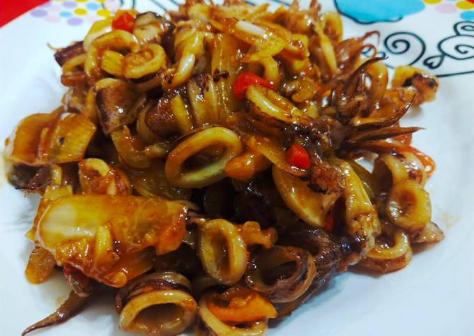 Resep Cumi Saus Padang Kering Oleh Melisa Chacha Cookpad