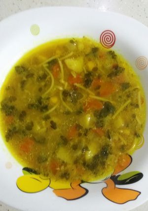 عکسی از دستور سوپ مقوی کودکان