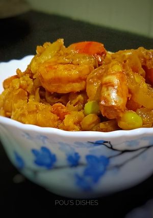 বাঁধাকপি চিংড়ি কষা (Bandhakoppi chingri kosha recipe in Bengali) রেসিপির প্রধান ছবি