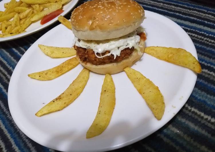 Recipe of Award-winning Crispy zinger burger
