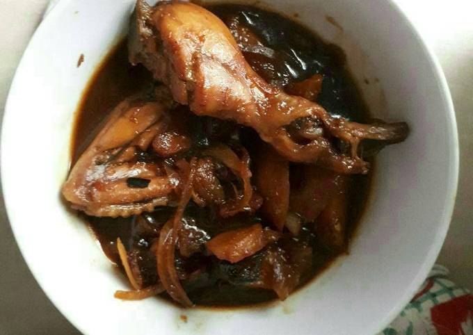 Mpasi 1 th an ayam kecap ga pedes