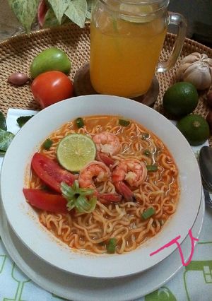 Foto resep Mie Nyemek Kuah Tom Yum