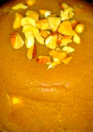 A picture of Besan Pudding.