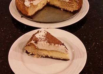 Easy Fast Cooking Vanilla  Peanut Butter Ice Cream Cake with a Crispy Crust and Whipped Cream Topping With Creamy Crispy Chicolate Bark Yummy