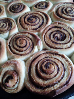Una foto de Cinnamons rolls o rollos de canela