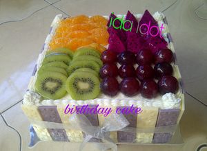 Foto resep Chantilly cake topping buah-buahan (lagi edisi ulang tahun)