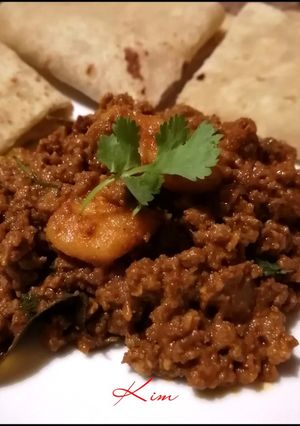 A picture of Lamb mince curry.