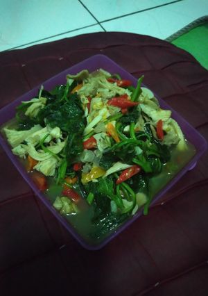 Foto resep Tumis bayam daging ayam