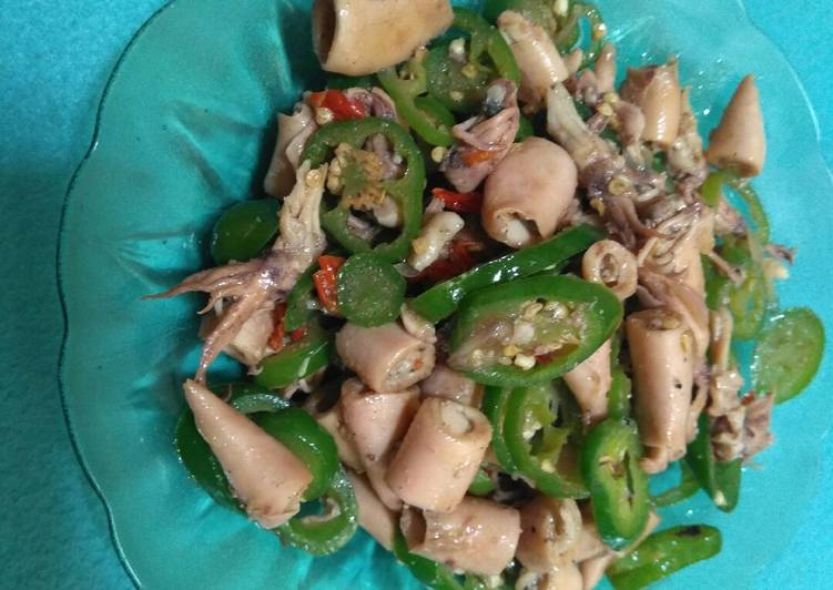 Resep Asin cumi cabe ijo empuk dan mudah yang Menggugah Selera